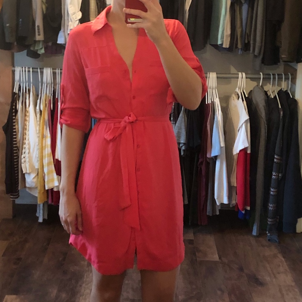 Coral Express Shirt Dress